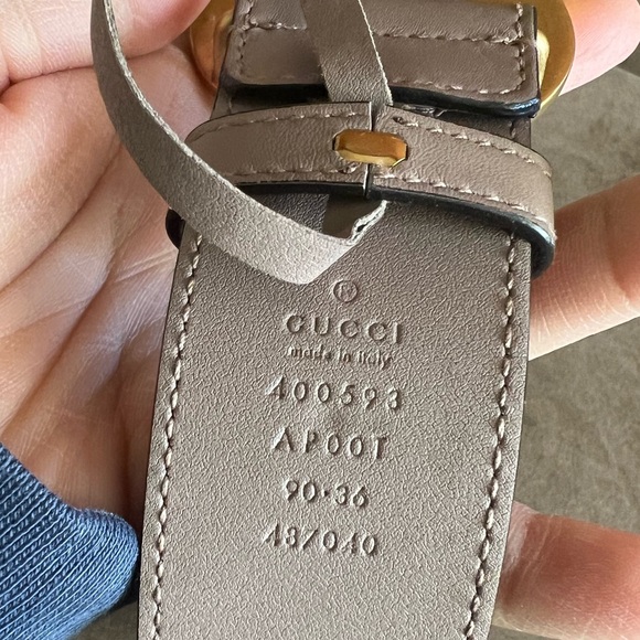 Authentic Gucci GG Double G Logo Leather Belt Camel w/ Double G Buckle - Picture 9 of 9